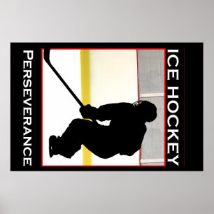 Ice Hockey Motivational Poster - Perserverance