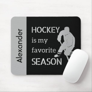 Ice Hockey mouse pad favourite season silver
