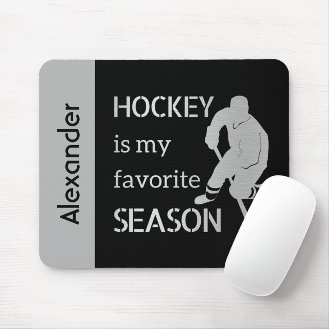 Ice Hockey mouse pad favourite season silver (With Mouse)