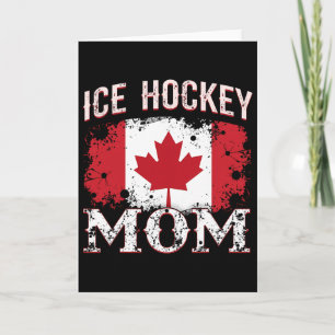 Ice Hockey Mum Vintage Distressed Canada Flag Spor Card