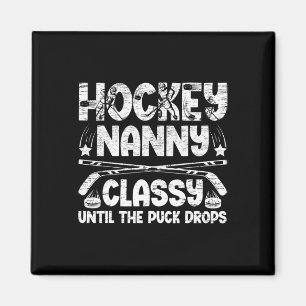 Ice Hockey Nanny Grandma Funny Nanny Of A Hockey P Magnet
