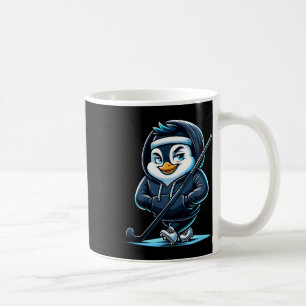 Ice Hockey Penguin Mascot With Stick And Skates  Coffee Mug