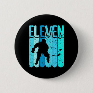 Ice Hockey Player 11th Birthday Boys Ice Hockey 6 Cm Round Badge