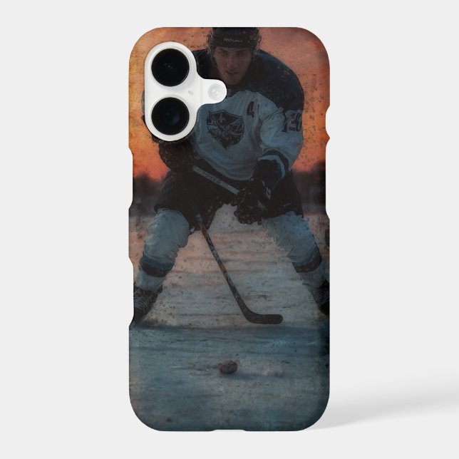 Ice Hockey Player at Sunset (Back)
