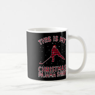 Ice Hockey Player Christmas Pajamas Funny Xmas Gif Coffee Mug