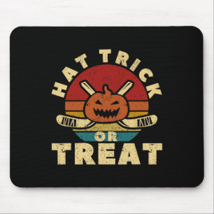 Ice Hockey Player Coach Halloween Pumpkin Hat Tric Mouse Pad