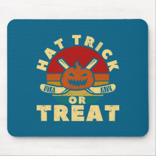 Ice Hockey Player Coach Halloween Pumpkin Hat Tric Mouse Pad