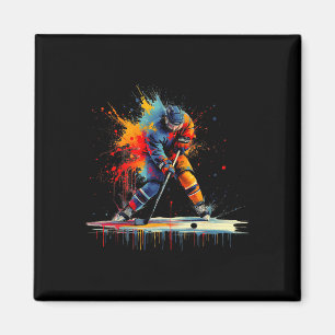 Ice Hockey Player Drip Youth Kids Boys Men Coach F Magnet