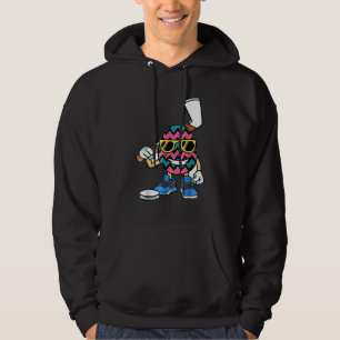 Ice Hockey Player Egg Easter Day Funny Sports Boys Hoodie