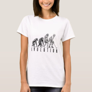 Ice Hockey Player Evolution Funny Man Ape Caveman T-Shirt