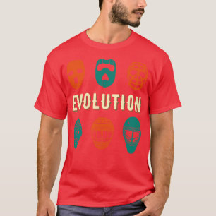 Ice Hockey Player Goalie Mask Evolution Goalkeeper T-Shirt