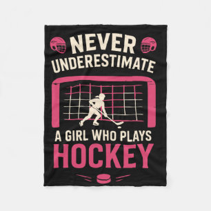 Ice Hockey Player Hockey Lovers Funny Hockey For W Fleece Blanket