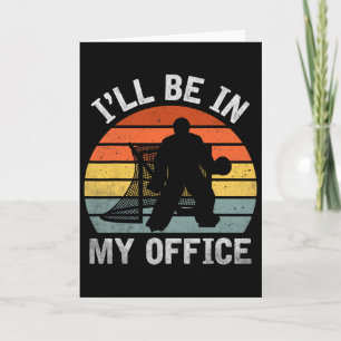 Ice Hockey Player I'll Be In My Office Youth Boys Card