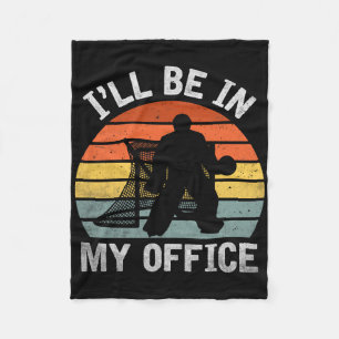 Ice Hockey Player I'll Be In My Office Youth Boys Fleece Blanket