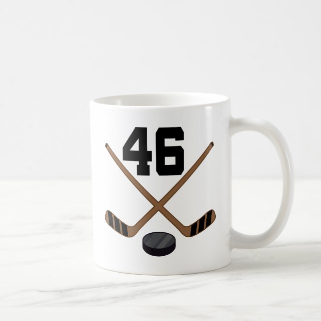 Ice Hockey Player Jersey Number 46 Gift Coffee Mug (Right)