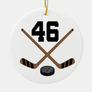 Ice Hockey Player Jersey Number 46 Ornament