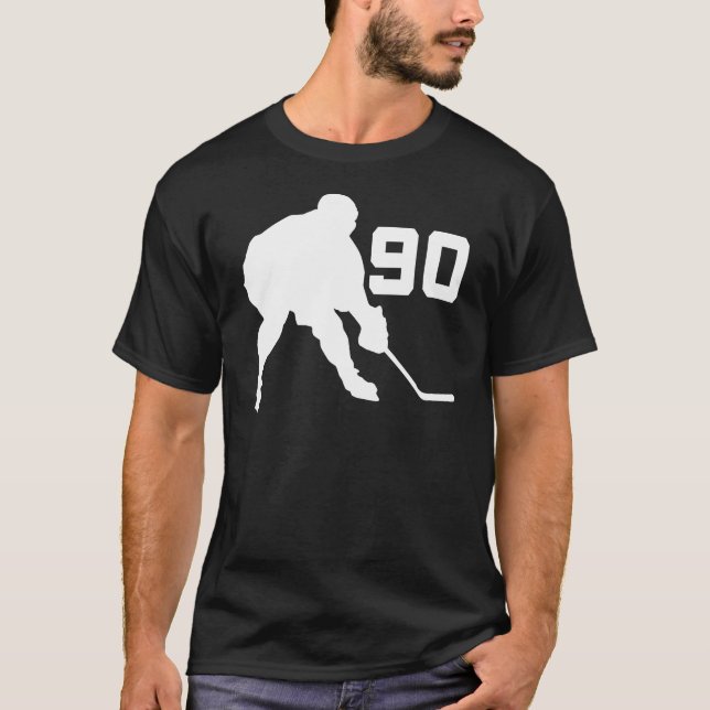 Ice Hockey Player Jersey Number 90 T-Shirt (Front)