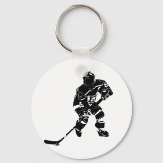 Ice Hockey Player Key Ring