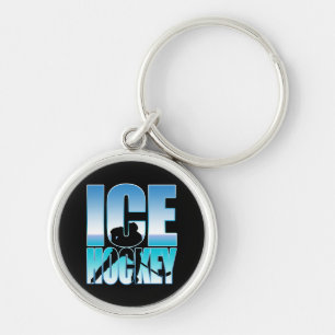 Ice Hockey Player Key Ring