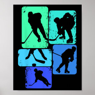 Ice Hockey Player Kids Boys Youth  Poster
