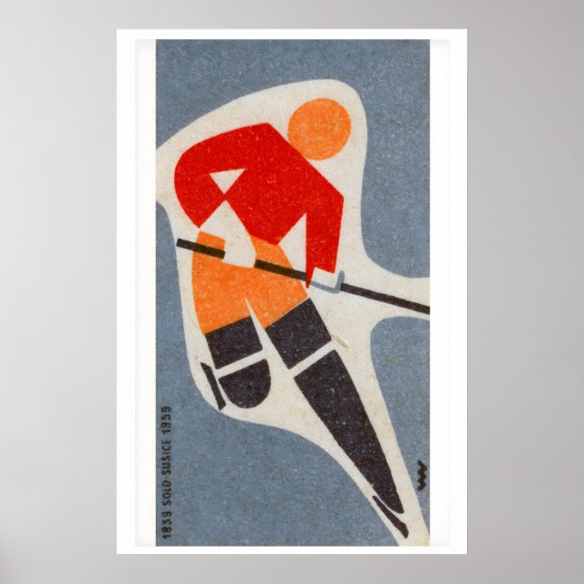 Ice Hockey Player - Matchbox Print - Czech Wall (Front)