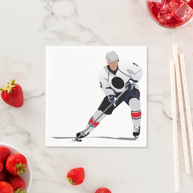 Ice Hockey Player Paper Napkins (Creator Uploaded)