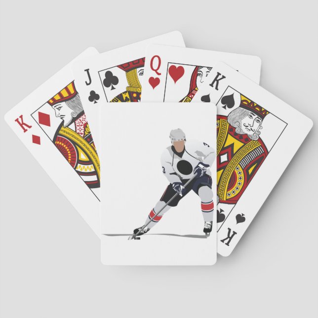 Ice Hockey Player Playing Cards (Back)