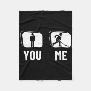 Ice Hockey Player Proud Funny Men Ice Hockey Fleece Blanket