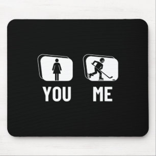Ice Hockey Player Proud Funny Women Ice Hockey Mouse Pad