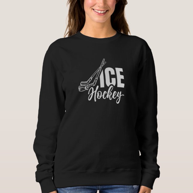 Ice Hockey Player Team Puck Sweatshirt (Front)