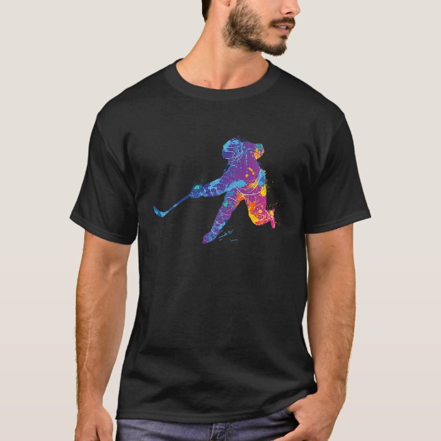 Ice Hockey Player Winter Sports Hockey T-Shirt (Front)