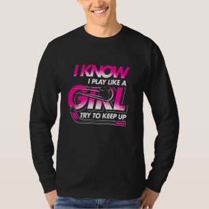 Ice Hockey Player Women Girls Kids Funny Hockey T-Shirt