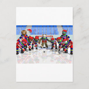 Ice hockey postcard