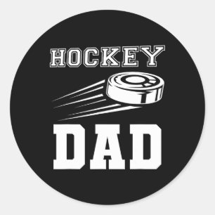 Ice Hockey Puck Dad Classic Round Sticker