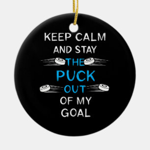 Ice Hockey Puck Play Ice Hockey Winter Team Sport  Ceramic Ornament