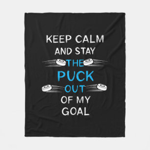 Ice Hockey Puck Play Ice Hockey Winter Team Sport  Fleece Blanket