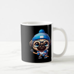 Ice Hockey Pug Adorable Companion Coffee Mug