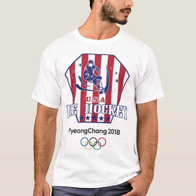 ice hockey pyeongChang 2018 usa T-Shirt (Front)