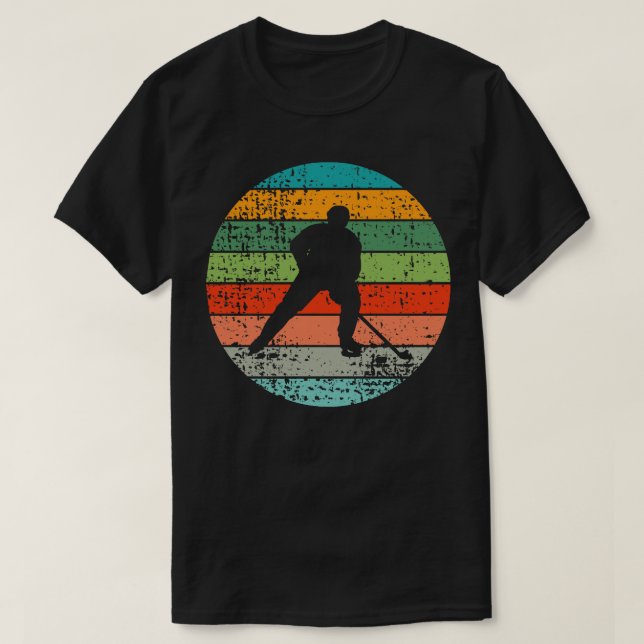 Ice Hockey Retro 3 T-Shirt (Design Front)