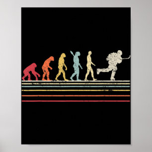 Ice Hockey Retro Evolution  For Hockey Player Poster