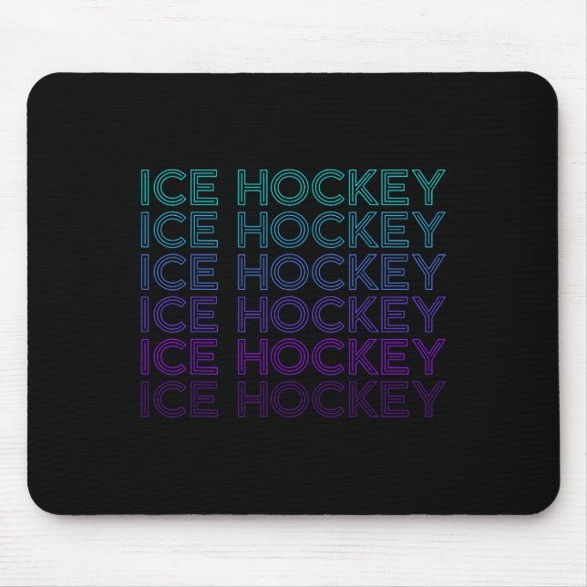Ice Hockey Retro  Mouse Pad (Front)