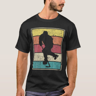 Ice Hockey. Retro Vintage With Classic Stripes T-Shirt
