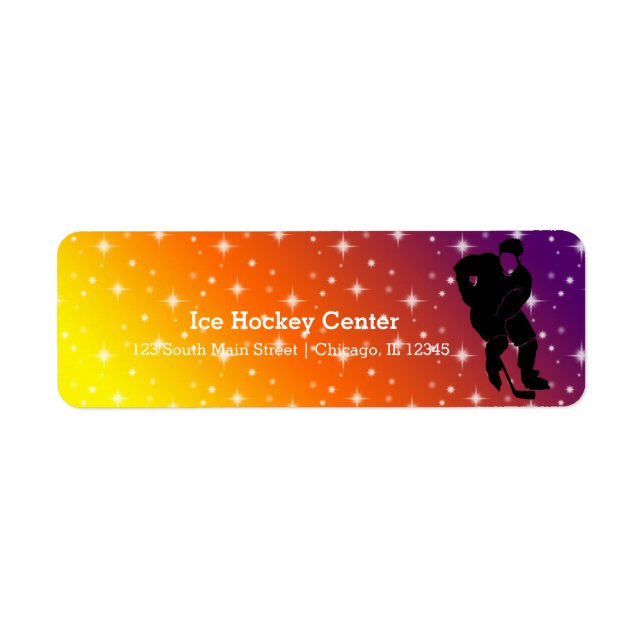 Ice Hockey Return Address Label (Front)