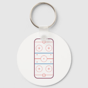 ice hockey rink graphic key ring
