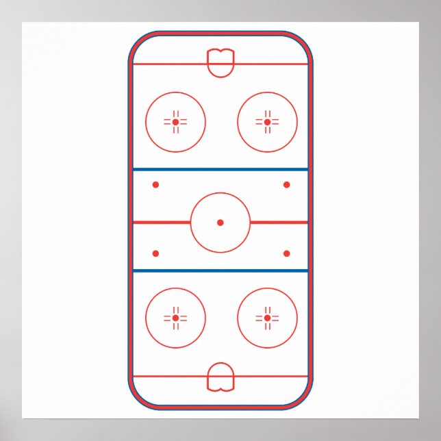 ice hockey rink graphic poster (Front)