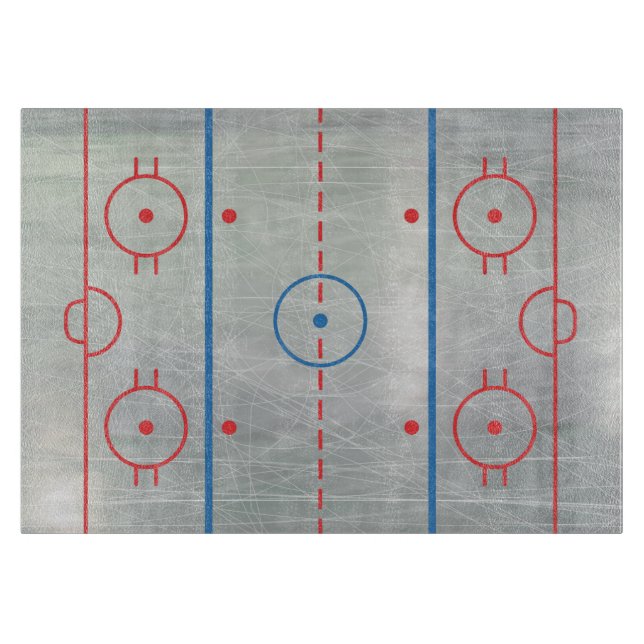 (Ice) Hockey Rink Ice Cutting Board (Front)