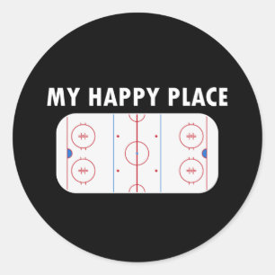 Ice Hockey Rink Player Team Goalie Winter Sports Classic Round Sticker