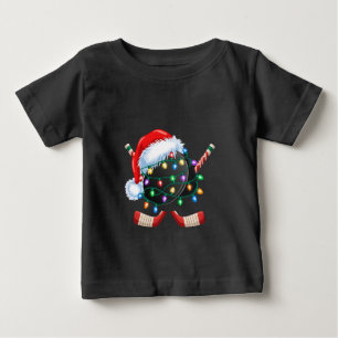 Ice Hockey Santa Hockey Ball Christmas Sport Baby T-Shirt