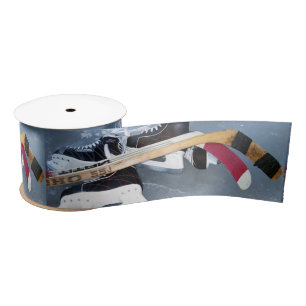 Ice Hockey Satin Ribbon
