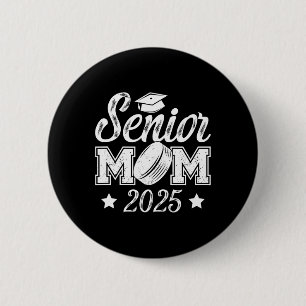 Ice Hockey Senior Mom Of A Senior Hockey Player Mo 6 Cm Round Badge